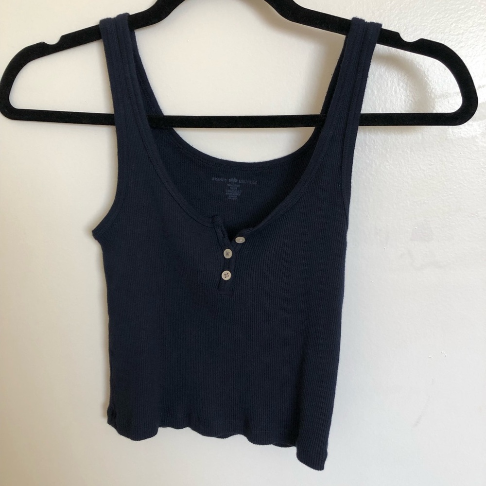 Brandy Melville cropped navy tank
